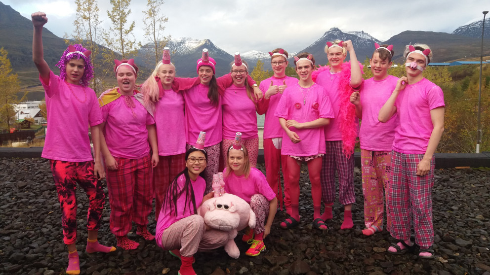 10. bekkur á bleikum degi