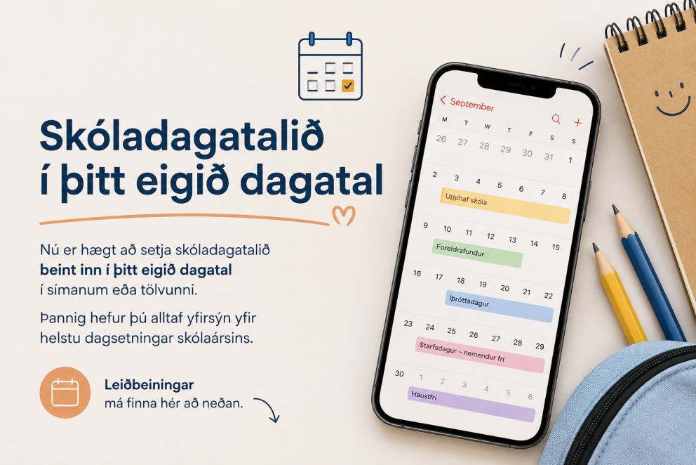 Skóladagatalið í þitt eigið dagatal