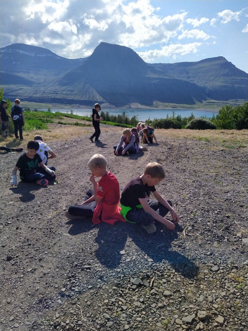 Útikennsla í góða veðrinu