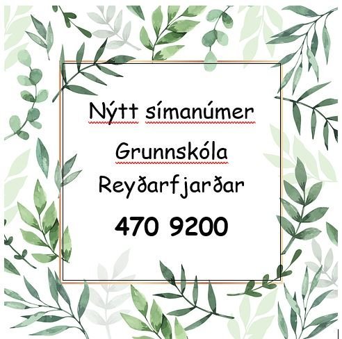 Nýtt símanúmer skólans