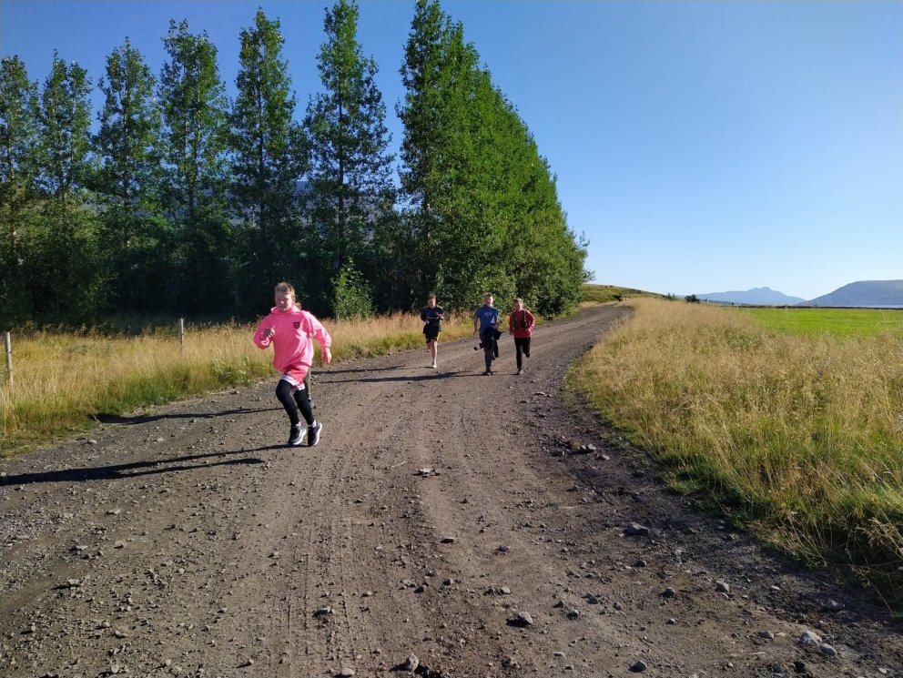 Olympíuhlaup ÍSÍ í góða veðrinu