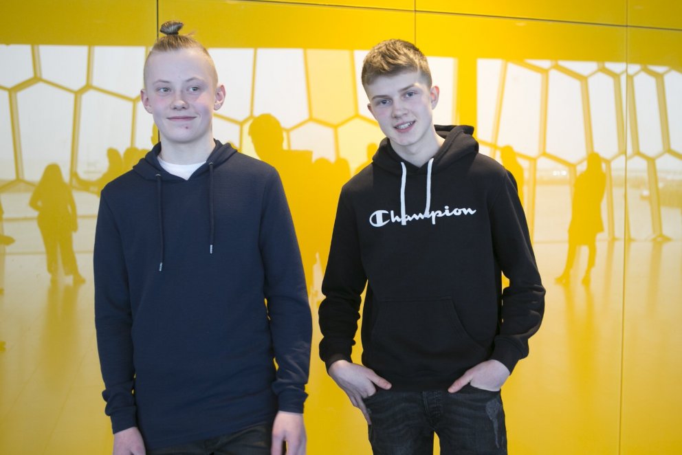 Róbert Nökkvi, 12 ára frá Vopnafirði og Patryk Lukasz, 15 ára frá Reyðarfirði, sem komust áfram frá …