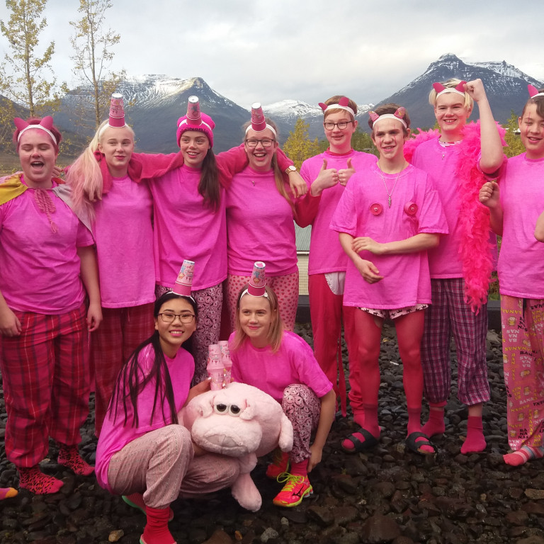 10. bekkur á bleikum degi