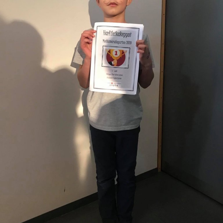 Víkingur Thor sem varð í fyrsta sæti.