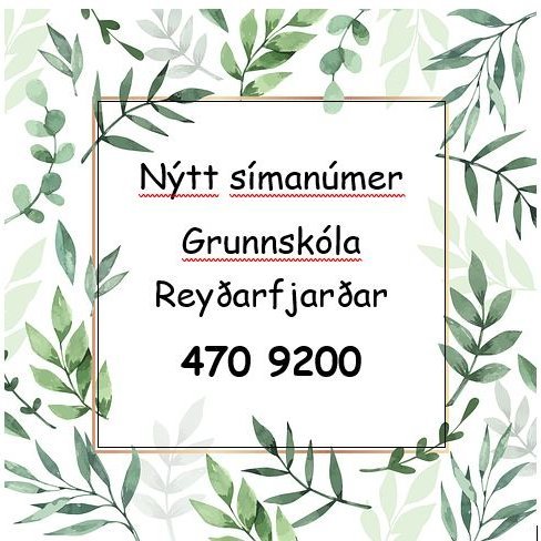 Nýtt símanúmer skólans