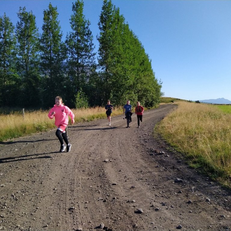 Olympíuhlaup ÍSÍ í góða veðrinu