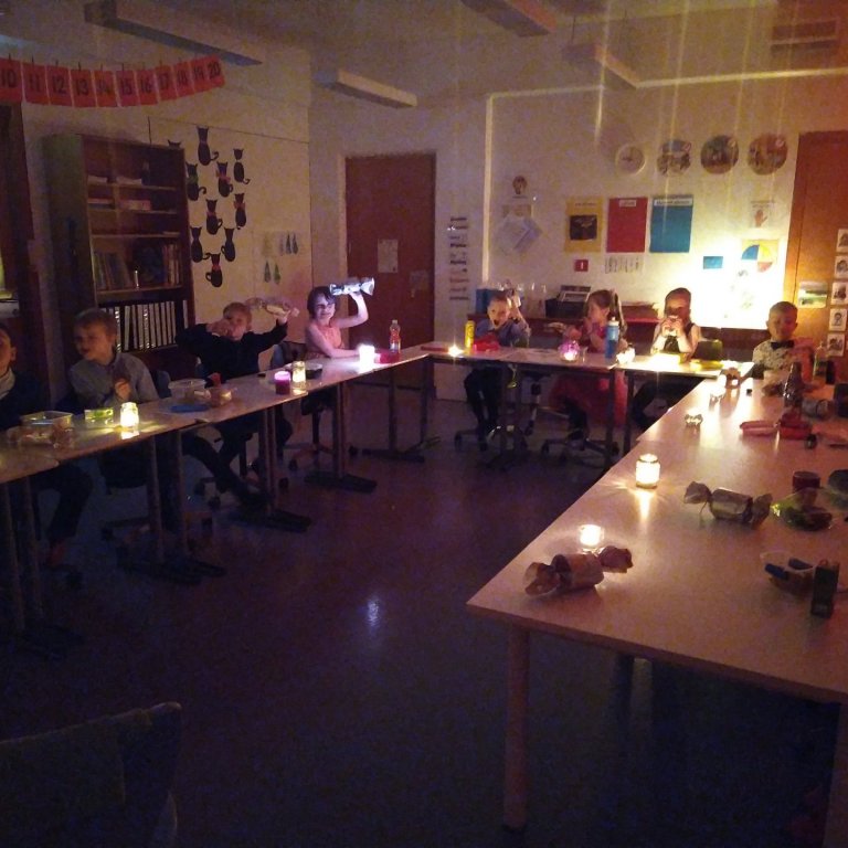 Á stofujólum hjá 2. bekk í dag